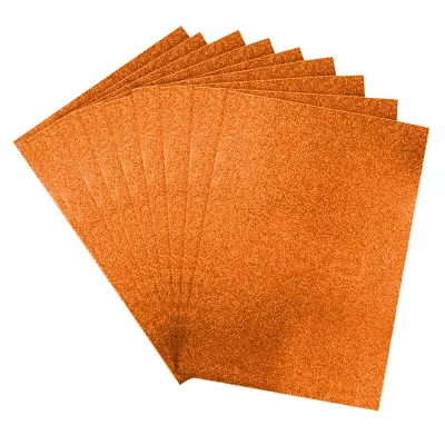 Orange Glitter EVA Craft Foam Sheet - 2