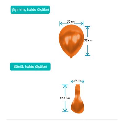 Orange Metallic Balloons 12