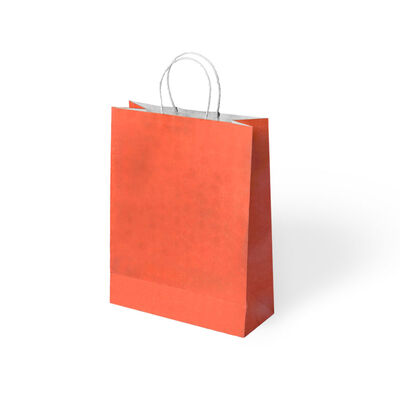 Orange Paper Bags with Twisted Handles - 1