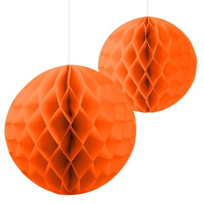 Orange Paper Honeycomb Balls