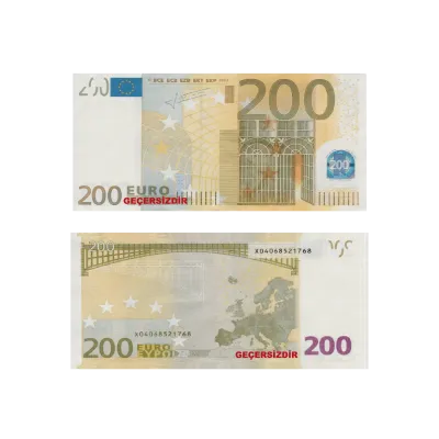 Oyuncak Kağıt Para 200 Euro 50'li - 1