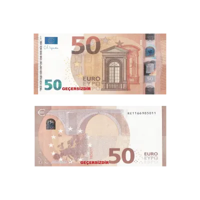 Oyuncak Kağıt Para 50 Euro 50'li - 1