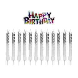 Party Candles - Silver - Kikajoy (1)