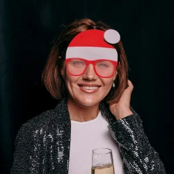 Party Glasses - Christmas Hat - 1