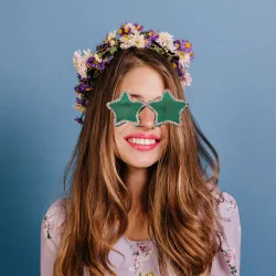 Party Glasses - Green Star - 1