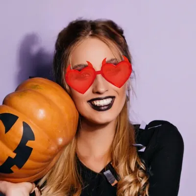 Party Glasses - Red Witch Heart - 1