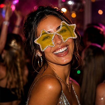 Party Glasses - Yellow Star - 1