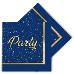  - Party Time Paper Napkins Navy Blue