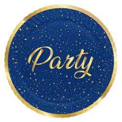  - Party Time Paper Plates Navy Blue