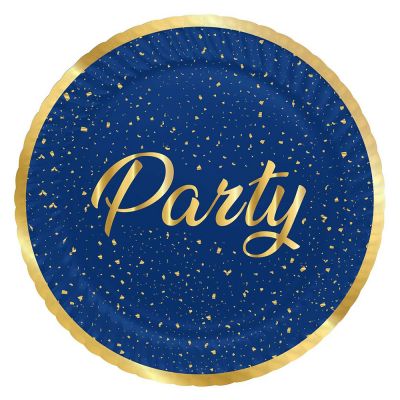 Party Time Paper Plates Navy Blue