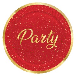  - Party Time Paper Plates Red