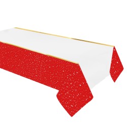 Party Time Plastic Table Cover Red - Thumbnail
