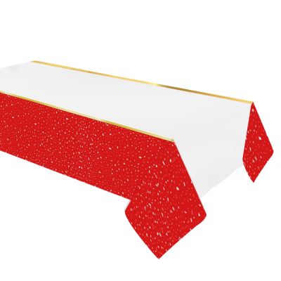 Party Time Plastic Table Cover Red