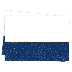 Party Time Plastic Table Cover Navy Blue - Thumbnail