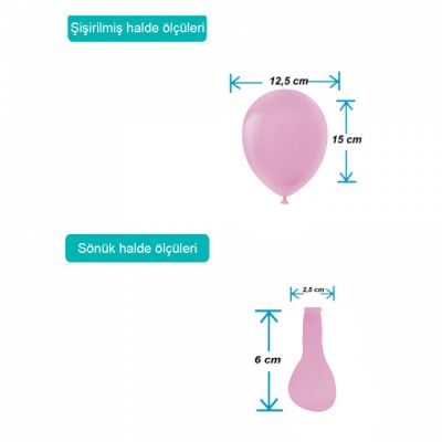 Açık Pembe Pastel Balon 5