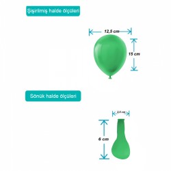 Koyu Yeşil Pastel Balon 5