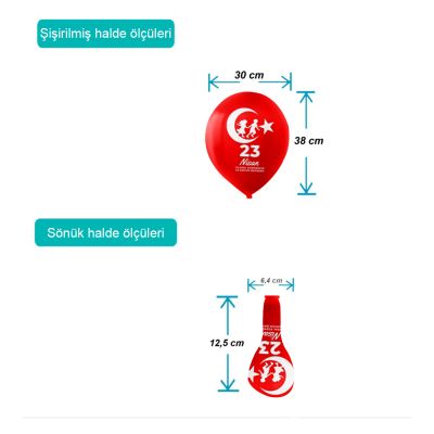 23 Nisan Baskılı Pastel Balon 11
