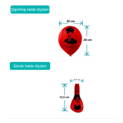Atatürk Baskılı Pastel Balon 11
