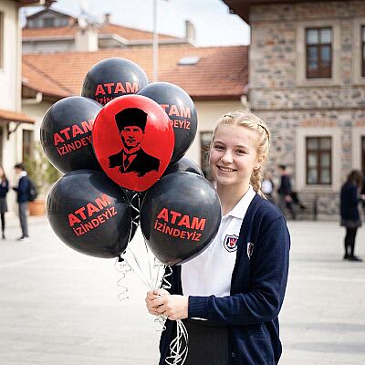 Atatürk Baskılı Pastel Balon 12