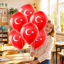 Ay Yıldız Baskılı Pastel Balon 11