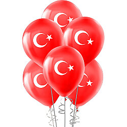 Ay Yıldız Baskılı Pastel Balon 11