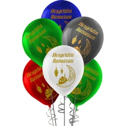 Hoşgeldin Ramazan Baskılı Pastel Balon 11