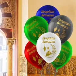 Hoşgeldin Ramazan Baskılı Pastel Balon 11