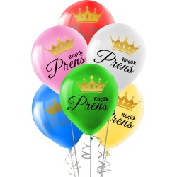 Küçük Prens Baskılı Karışık Renk Balon 12