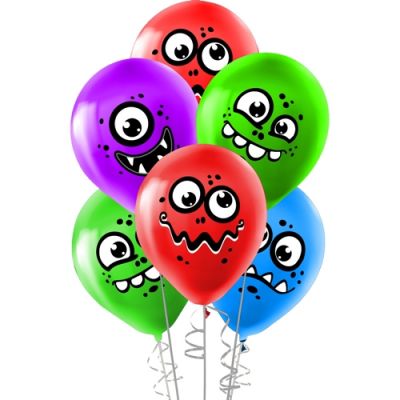 Monster Baskılı Karışık Renk Balon 11