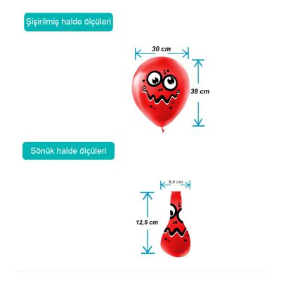 Monster Baskılı Karışık Renk Balon 11