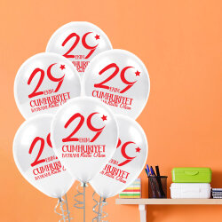 29 Ekim Cumhuriyet Bayramı Baskılı Pastel Balon 12