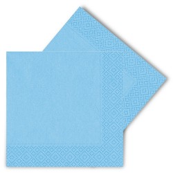 Pastel Blue Paper Napkins - Kikajoy