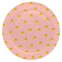  - Pastel Dreams Paper Plates Salmon