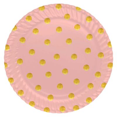 Pastel Dreams Paper Plates Salmon