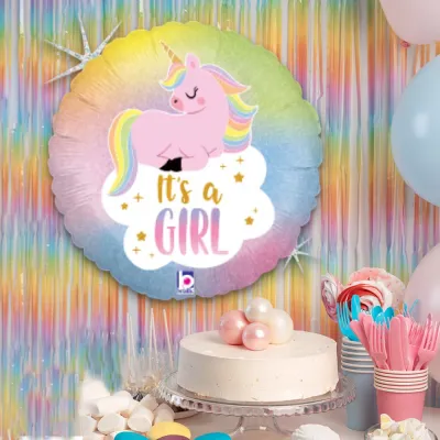 Pastel Unicorn Baby Grabo Folyo Balon 18