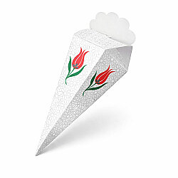Patterned Gift Cone Box - Special Event Favor & Candy Packaging - 5