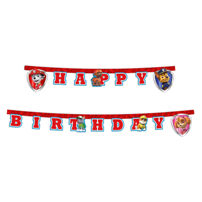 Paw Patrol Happy Birthday Letter Banner - 1