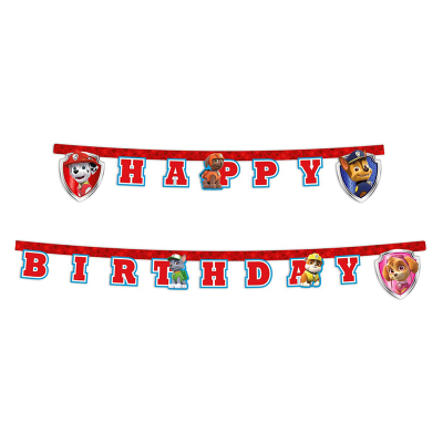 Paw Patrol Happy Birthday Letter Banner