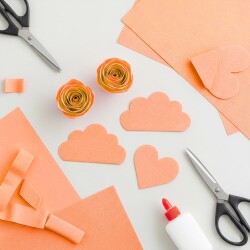 Peach Crepe Paper - 1
