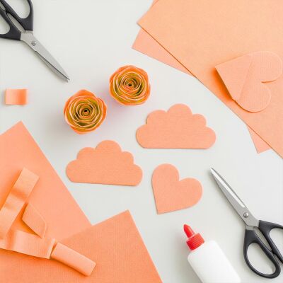 Peach Crepe Paper - 1