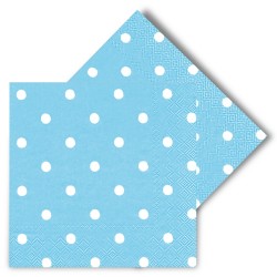 Kikajoy - Polka Dot Light Blue Paper Napkins