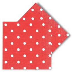 Kikajoy - Polka Dot Red Paper Napkins