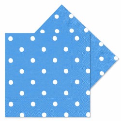 Kikajoy - Polka Dot Blue Paper Napkins