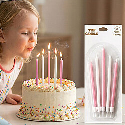 Pembe Beyaz Makaron Pasta Mum Seti 5 Parça - 1