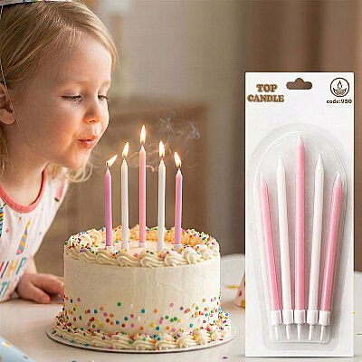 Pembe Beyaz Makaron Pasta Mum Seti 5 Parça - 1