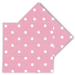 Kikajoy - Polka Dot Pink Paper Napkins
