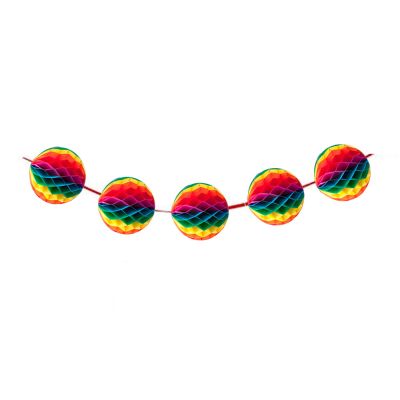 Gökkuşağı Petekli Kağıt Zincir Süs - 2