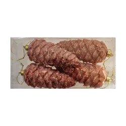 Glitter Pinecone Christmas Ornaments - (1)