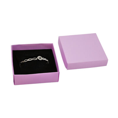 Black Cotton-Filled Bracelet Box - 1