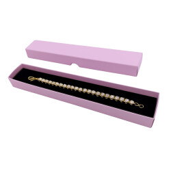 Pink Cotton-Filled Chain Bracelet Box - Kika
